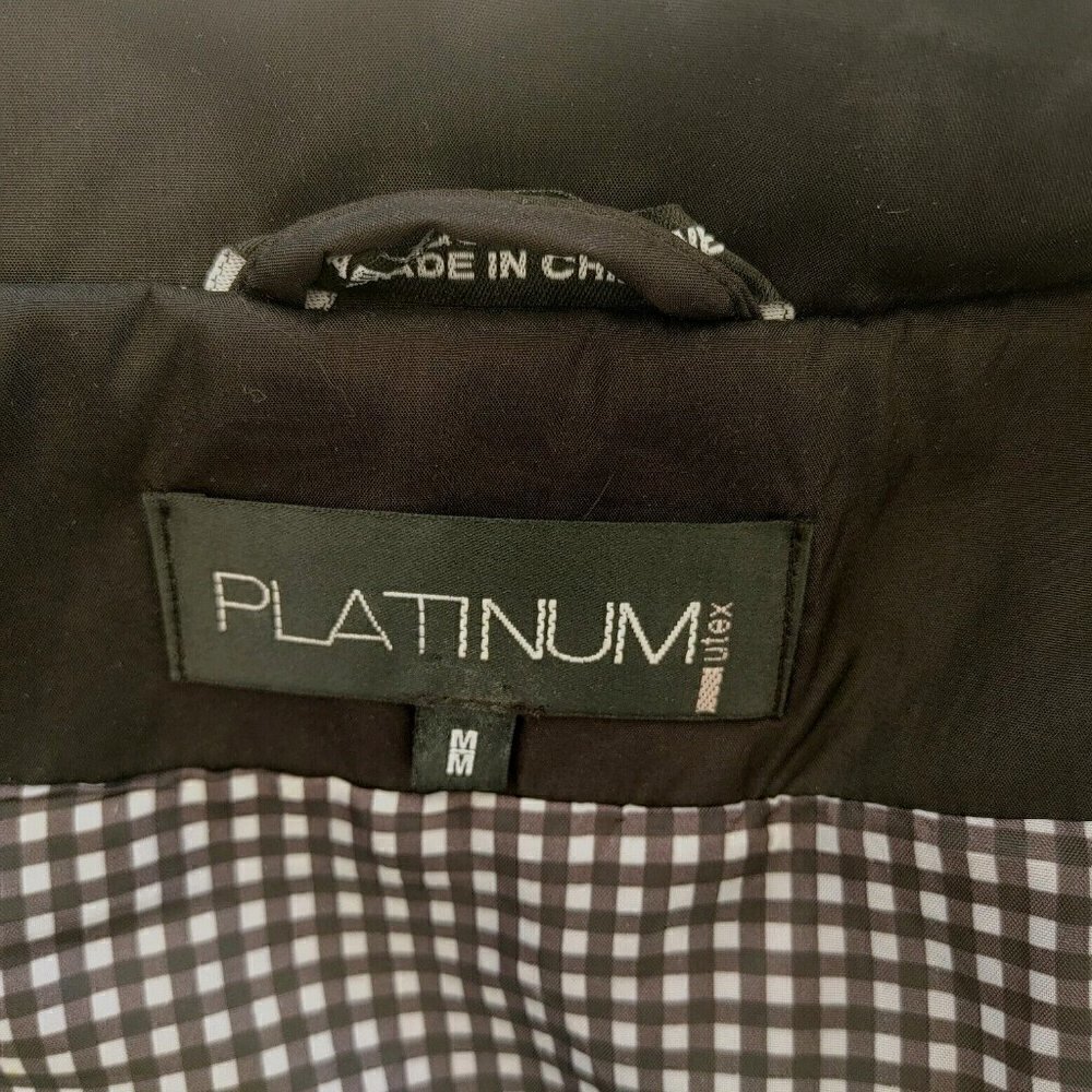 Women's Platinum Utex Black Rain Jacket Long Sleeves Zip Front Size M - Picture 4 of 7